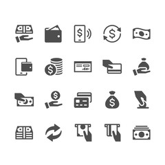 Fototapeta premium Money glyph icons