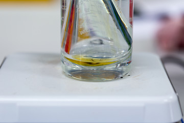 Experiment chemical in Lab, Chemical analysis in the laboratory.