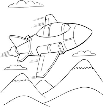 Cute Military Aircraft Vector Illustration Art