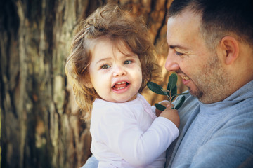 Fototapeta premium father with the baby