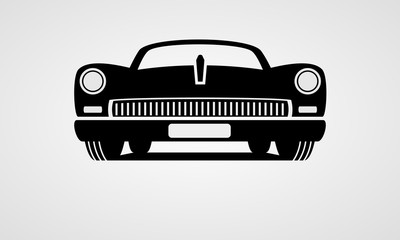 Generic retro car front view