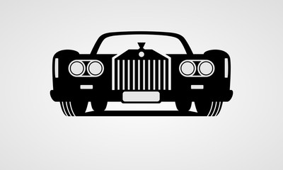 Generic retro car front view