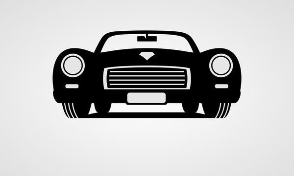 Generic retro car front view