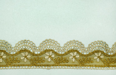 gold lace on texture abstract