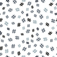 Naklejka na ściany i meble Hashtag icon seamless pattern. Hashtag random seamless pattern