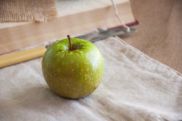 Ripe juicy green apple