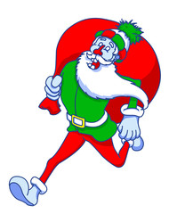 santa claus hipster vector illustration