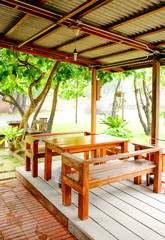 garden furniture at the patio