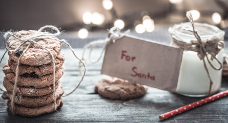 milk and cookies for Santa