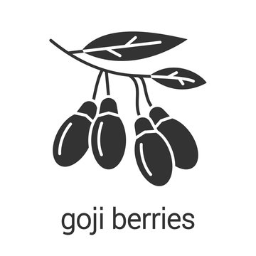 Fresh Goji Berries Glyph Icon