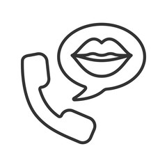 Phone sex linear icon