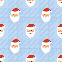 Seamless New Year's pattern with Santa