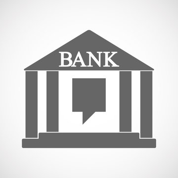 Isolated bank icon with a tooltip