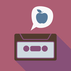 Long shadow cassette with an apple