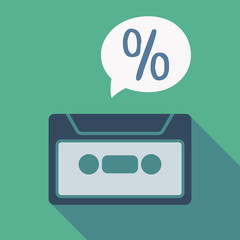 Long shadow cassette with a discount sign