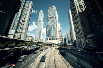Fototapeta na wymiar view on Hong Kong street