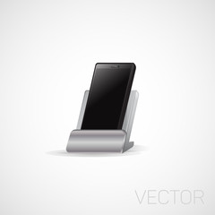 Vector mobile phone and dock station.