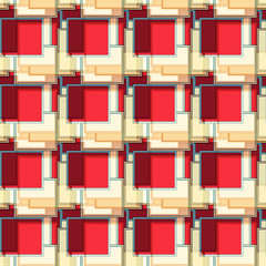 red geometric objects seamless pattern