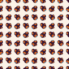 small red circles on a white background seamless pattern