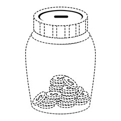 glass jar with money