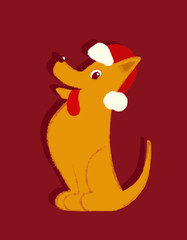 Dog illustration. Chinese New year