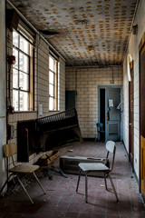 Derelict Hallway - Abandoned Saint Philomena School, East Cleveland, Ohio