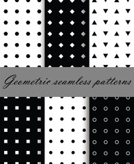 set of seamless geometric pattern