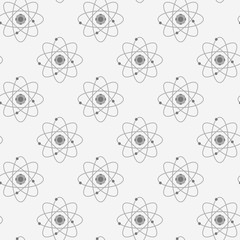 seamless pattern with atoms