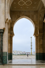 Arch with view on city Casa Blanca, Morocco