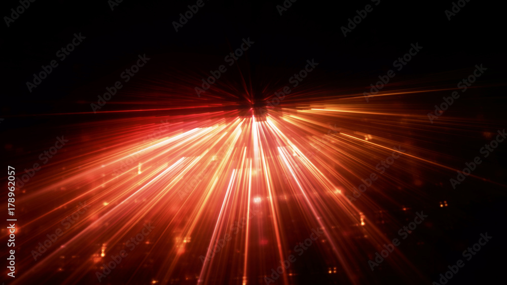 Poster abstract red and black background. fractal graphics series. dynamic composition of bokeh blurs and l