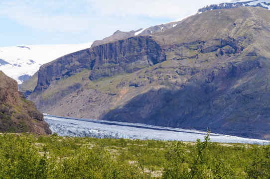 Morsarjokul Glacier in summer,Iceland