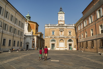 Piazza del Popolo in Ravenna, Italy