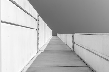 Urban Geometry, looking up to building. Modern architecture black and white, concrete and glass. ...