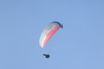 Paraglider in Mid-Air