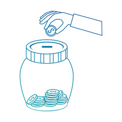 glass jar with money