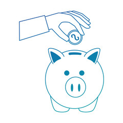 hand with piggy savings