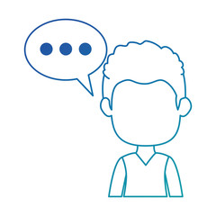 Obraz na płótnie Canvas businessman with speech bubble avatar character icon