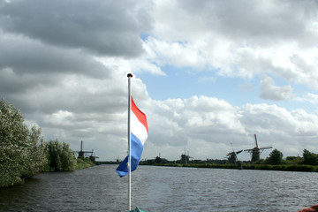 Windmills of Kinderdijk in Holland