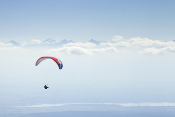 Paraglider in Mid-Air, Tatra Mountains