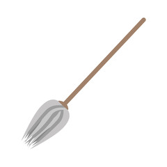 Witchs broom funny icon