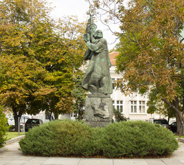 Obraz premium Sofia, Bulgaria, monument to Paisiy Hilendarsky