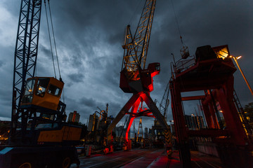 Rotterdam skyline at night