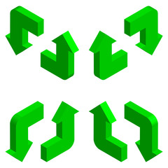 Arrows 3D. Isometric