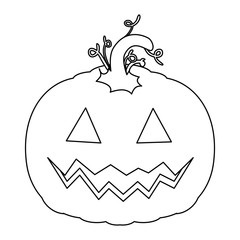 pumpkin hallooween decorative icon