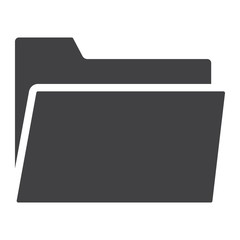 Folder glyph icon, web and mobile, file sign vector graphics, a solid pattern on a white background, eps 10.