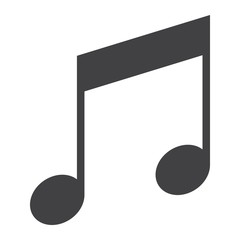 Music glyph icon, web and mobile, note sign vector graphics, a solid pattern on a white background, eps 10.