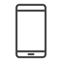 Smartphone line icon, web and mobile, mobile phone sign vector graphics, a linear pattern on a white background, eps 10.