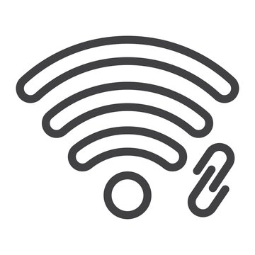 WiFi Hotspot line icon, web and mobile, internet sign vector graphics, a linear pattern on a white background, eps 10.