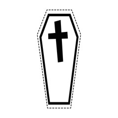 Obraz premium coffin halloween decorative icon