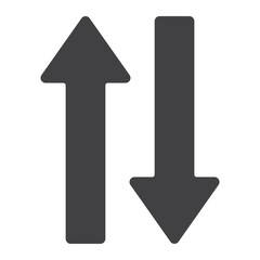 Direction arrows glyph icon, web and mobile, up and down sign vector graphics, a solid pattern on a white background, eps 10.